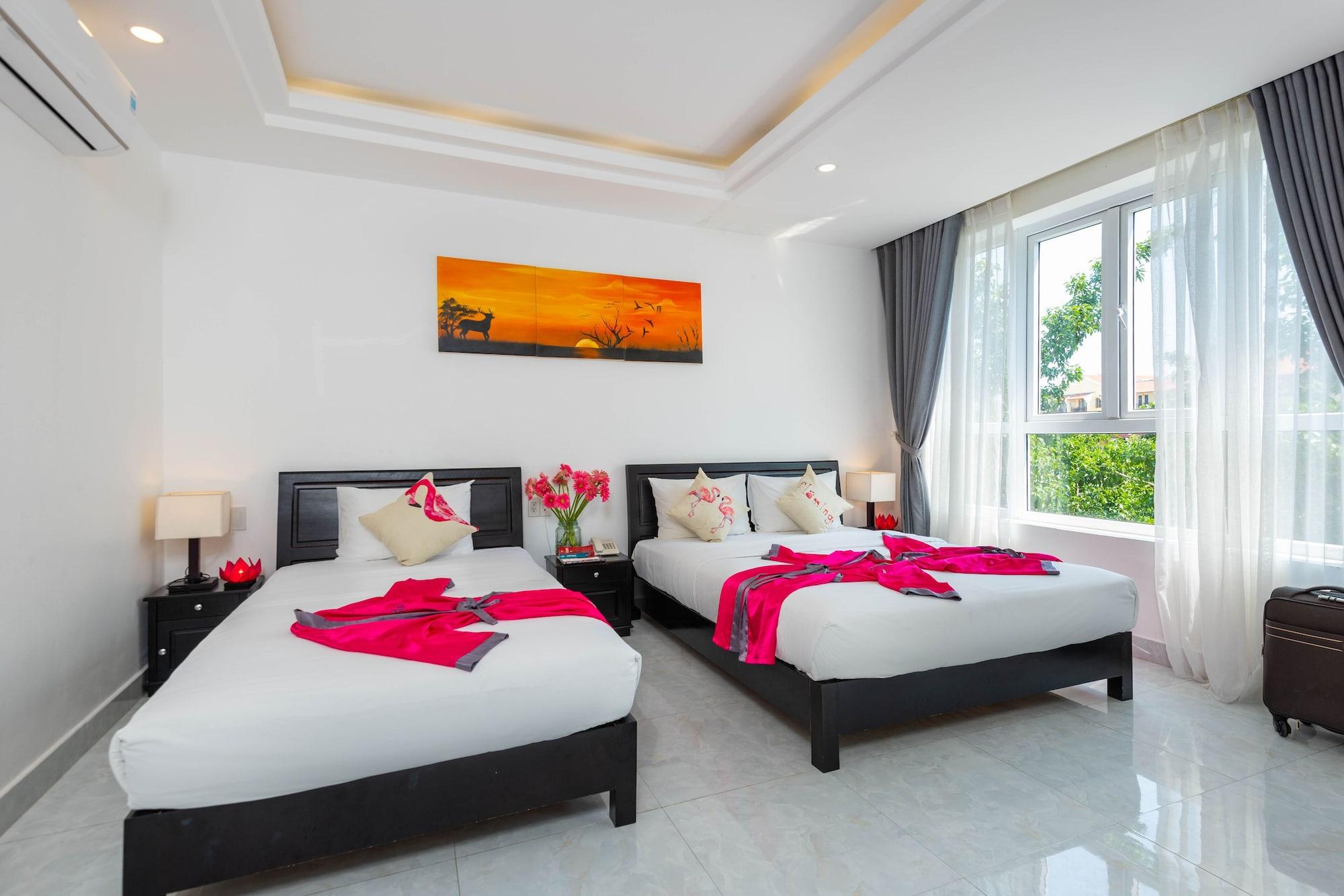 Flamingo Villa Homestay - Big Rooms With Balcony - Close To Hoi An Old Town 200M & Temple Bridge - Large Outside Pool For Sun Bathing Exterior foto