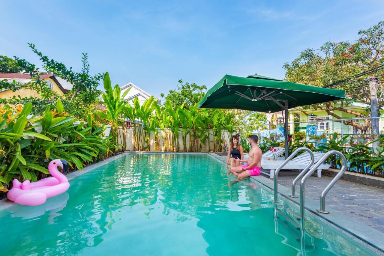 Flamingo Villa Homestay - Big Rooms With Balcony - Close To Hoi An Old Town 200M & Temple Bridge - Large Outside Pool For Sun Bathing Exterior foto
